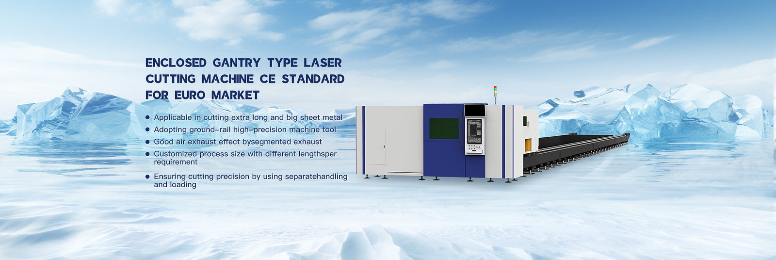ENCLOSED GANTRY TYPE LASER CUTTING MACHINE CE STANDARD FOR EURO MARKET